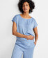 Women's 2-Pc. Crepe de Chine Short-Sleeve Pajama Set, Created for Macy's