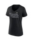 Women's Black Las Vegas Raiders Hometown Defensive Stand V-Neck T-Shirt