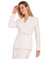 Women's Belted Wrap Collarless Blazer