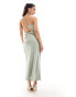 Aria Cove exclusive one shoulder low back satin maxi dress in sage