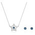 Swarovski Damen Set Halskette und Ohrstecker "Stella Set" blau, Rhodinier 5646762