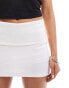 Bershka fold over waistband mini skirt in white