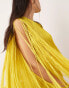 ASOS EDITION ultimate fringe trapeze mini dress in yellow