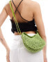 South beach cross body crochet bag in green