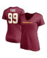 Women's Chase Young Burgundy Washington Football Team Player Icon Name and Number V-Neck T-shirt