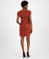 Women's Round-Neck Lace Short-Sleeve Sheath Dress