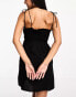 Esmee strappy beach summer dress in black