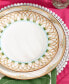 British Colonial Bamboo Dinner Plates, Set of 4