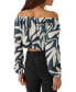 Juniors' Keyara Cropped Off-The-Shoulder Top