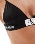 Calvin Klein CK 96 triangle bralette bikini top in black