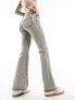 Monki Katsumi low rise flared leg jeans in beige tint