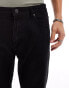 DTT rigid cropped tapered fit jeans in washed black