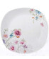 Small Floral Design Square Dinnerware Set, 20 Piece