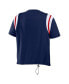 Women's Navy Atlanta Braves Cinched Colorblock T-shirt