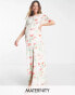 Hope & Ivy Maternity Greta floral print maxi dress in pink