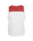 Women's White Distressed Georgia Bulldogs Premier Zoey Waist Length Tank Top