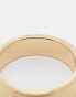 Faded Future chunky textured band ring in gold