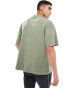 ASOS 4505 Icon oversized boxy heavyweight t-shirt with quick dry in washed khaki