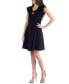 Scoop Neck A-Line Dress with Keyhole Detail