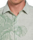 Men's Short Sleeve Button-Front Tropical Print Shirt