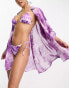 Candypants tie dye oversized beach shirt in purple