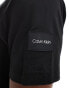 Calvin Klein ASOS exclusive running logo t-shirt in black