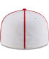 Men's White, Red Distressed Pittsburgh Crawfords Cooperstown Collection Turn Back The Clock 59FIFTY Fitted Hat