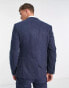 ASOS DESIGN wedding skinny wool mix suit jacket in navy herringbone