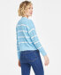 Women's Striped Patch-Pocket V-Neck Cardigan, Created for Macy's