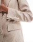 Mango linen co-ord blazer in beige