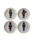 Holiday Magic Nutcracker 4 Piece Dessert Plate Set