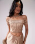 Kanya London corset top co-ord in praline