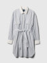 Organic Cotton Striped Mini Shirtdress