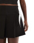 Kaiia pleated bow detail mini skirt co-ord in black