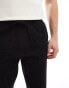 Brave Soul cotton twill trousers with elasticated waist in black