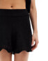 Vero Moda crochet knitted shorts co-ord in black