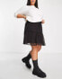 Only curve polka dot mini skirt in black