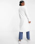 Vila longline knitted cardigan in white