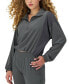 Women's Quarter-Zip Woven Long-Sleeve Top