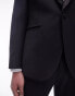 Topman skinny premium wool rich tux jacket in black