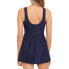 Miraclesuit Plus Size Marais Tummy Control One Piece Swimdress, Midnight, 18W