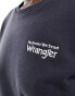 Wrangler chest logo sweatshirt in faded black