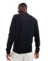 Polo Ralph Lauren central logo double knit sweatshirt in black