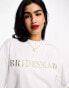 Six Stories bridesmaid statement tee in white