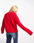 & Other Stories crew neck jumper in red