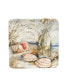 Coastal Landscape Set of 4 Canape Plates, 6"