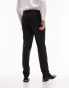 Topman wool mix slim suit trouser in black