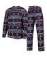 Комплект пижамы Concepts Sport Navy Virginia Cavaliers Swivel Long Sleeve T-shirt and Pants Sleep Set