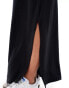 Mamalicious Maternity ribbed jersey over the bump maxi skirt in black