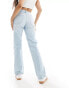 Stradivarius Petite straight leg jean in light wash